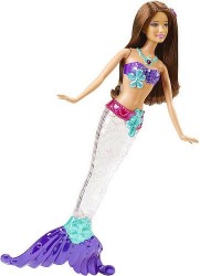 Barbie - Sirena satena cu lumini stralucitoare