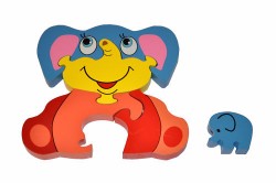 Elefant - puzzle din lemn
