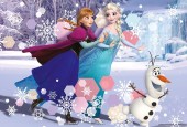 Puzzle 160 piese - Anna, Elsa si Olaf